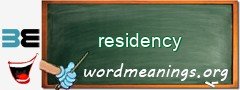 WordMeaning blackboard for residency